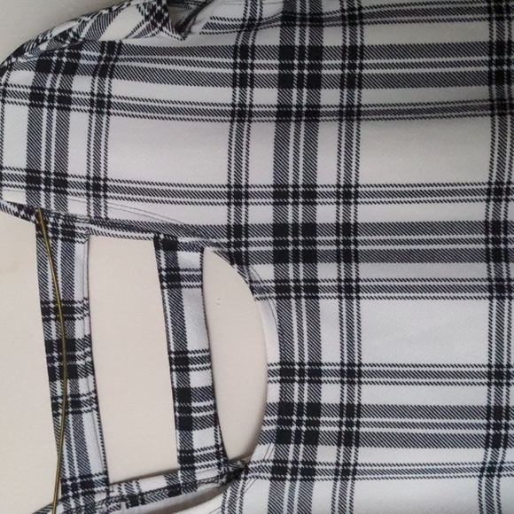 Plaid White Black Dress NWT Plus Size 2X - Picture 9 of 12
